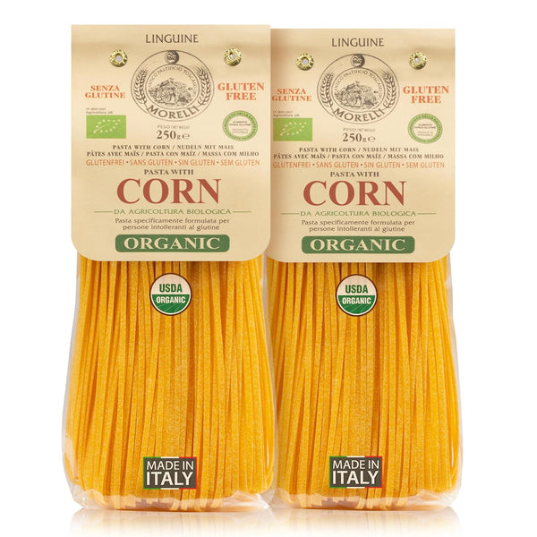 Morelli Organic Gluten Free Linguine Pasta Made With Corn - Vegan Corn