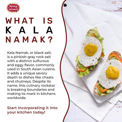 Spicy World 14 oz Kala Namak Indian Black Salt - Vegan, Pure, Unrefined, Non-GMO & Natural