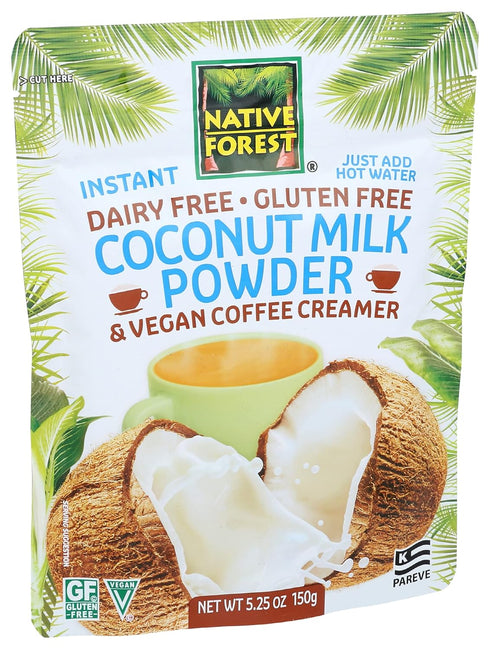 5.25 Native Forest Coconut Milk Powder - Coconut Cream Powder, Vegan Non-Dairy Creamer for Coffee and Tea, Easy to Use
