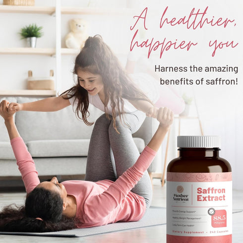 Saffron Extract Supplements for Women & Men, Pure Saffron Extract Supplement, Pure Crocus Sativus - Non-GMO, Vegan-Friendly, 88.5mg per Serving - 240 Veggie Capsules, 7-Month