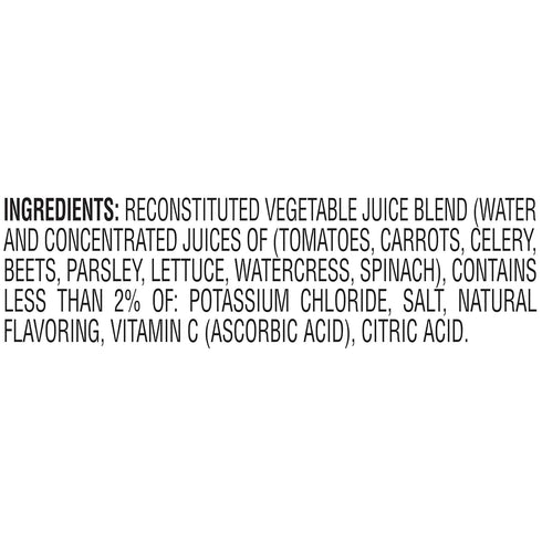 V8 100% 5.5 Oz 6 Count (Pack 4) Low Sodium Original Vegetable Juice, Fl