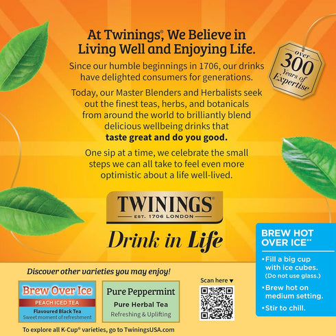 72 12 Count (Pack 6), Twinings Lemon & Ginger Herbal Tea K-Cup Pods for Keurig, of Tangy & Spicy, Naturally