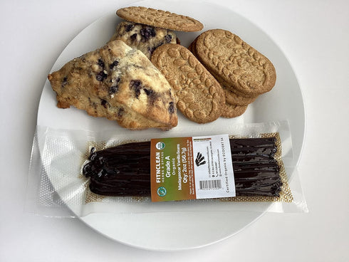 2oz 6"-8" Madagascar Organic Vanilla Beans Gourmet Grade A. Certified USDA Organic by FITNCLEAN VANILLA Bourbon Fresh