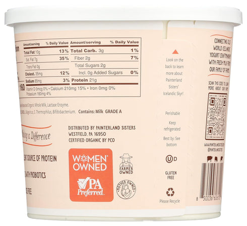 Painterland Sisters 24 , Yogurt Skyr Plain Organic, Ounce