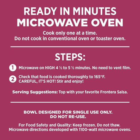 frontera Frozen 10 oz. Chicken Fajita Bowl, Meal