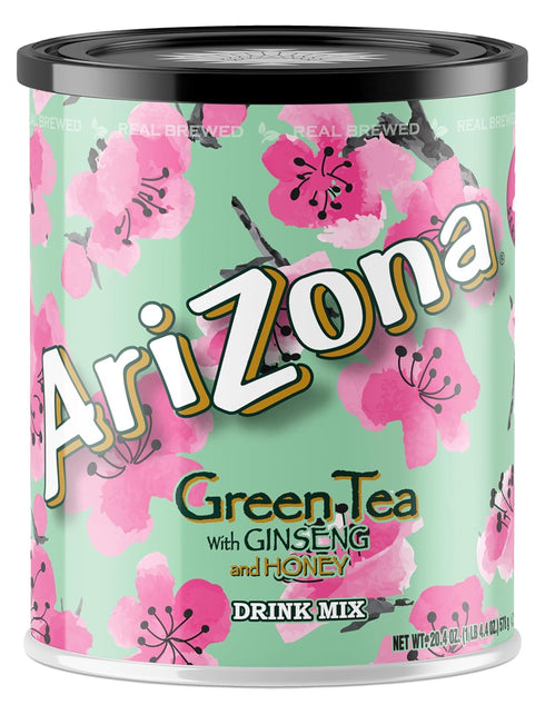 AriZona Green Tea - Sugar Sweetened Powdered Drink Mix - 20.4oz Canister,