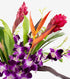 Generic Fresh Orchids and Tropical Flower Bouquet, Purple Orchids, Red Ginger, Heliconia, Mixed Foliage, Hawaiian