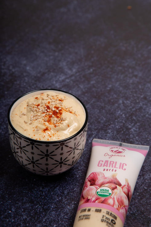 Aroma One 80g (2-Pack) Garlic Puree Paste - Organic Herb Concentrate for Cooking, Seasoning & Sauces - Fresh Flavor