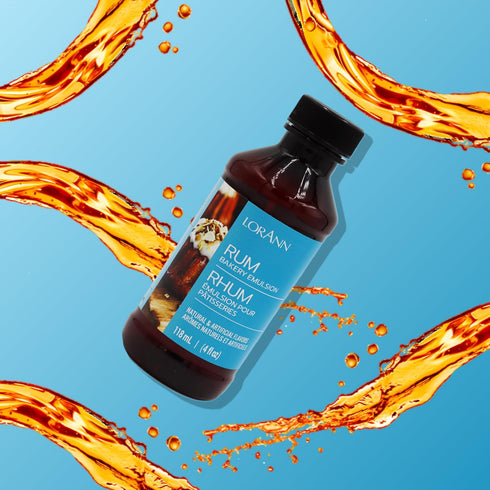 LorAnn Oils Rum Bakery Emulsion, 4 Oz - Gluten-Free, Keto-Friendly, Ideal for Enhancing Boozy Notes