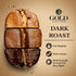 100% 12 oz. (Pack 4) Gold Coffee Co. Lunesa Premium Blend - Dark Roast, Whole Bean Arabica Coffee - Notes of Dark
