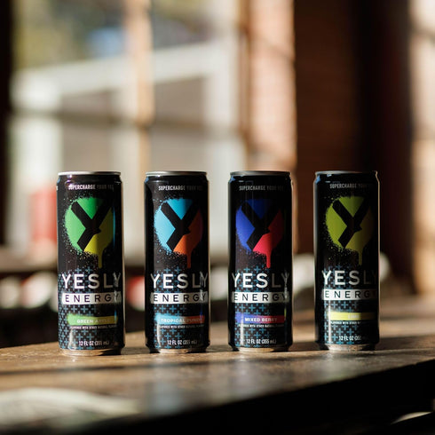 Pack, B6 B12, 12 Oz 12 Pack Yesly Energy Drink, Variety Naturally Flavored Sparkling Energy Drink With Electrolytes