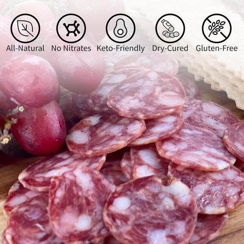 Rosette 5.5 oz (5.5oz (Pack 3)) Angel's Salumi French Salami Gourmet Artisanal Charcuterie Humanely Raised