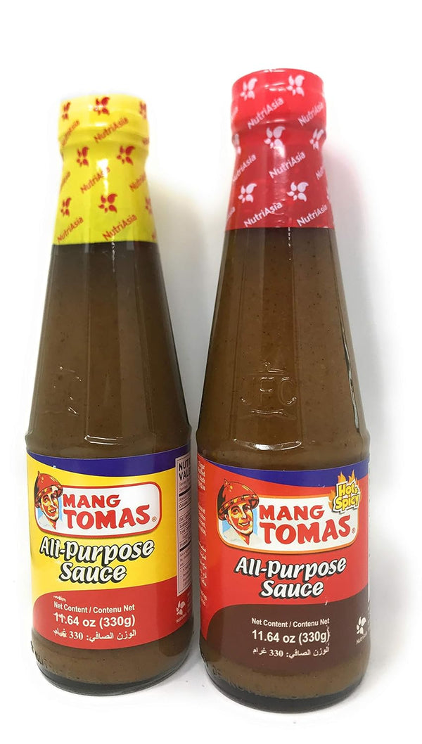 Mang Tomas All Purpose Sauce (Original and Hot & Spicy), 11.64oz (330g), 2 Pack