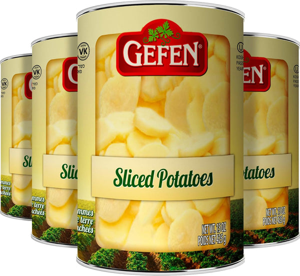 Gefen Sliced Potatoes 15 Oz (4 Pack) Ready To Eat! Kosher for