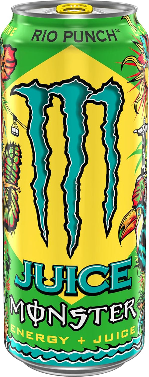 16 Pack 15 Monster Energy Juice Rio Punch, Energy Drink, Ounce | Energy + Juice