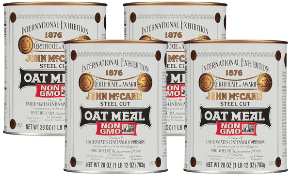 McCann's Irish Oatmeal, Traditional Steel Cut Oats, 28 Ounce (Pack of 4)