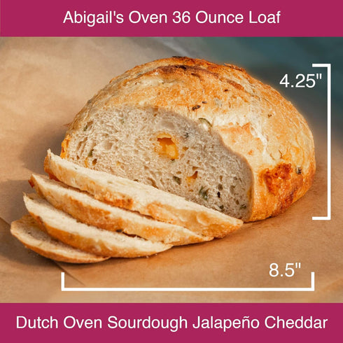 Abigails Oven 1 36 oz Fresh Sourdough Bread San Francisco Bakery Style Dutch Oven Jalapeo Cheddar Loaf Hand-made