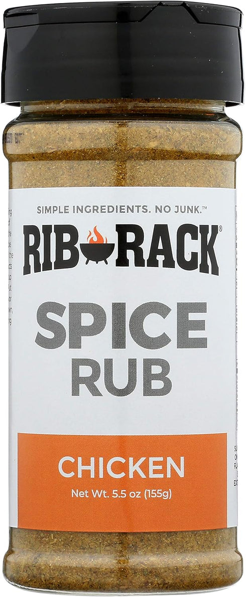Rib Rack Dry Spice Rub - Chicken, 5.5 oz. - Meat Seasoning