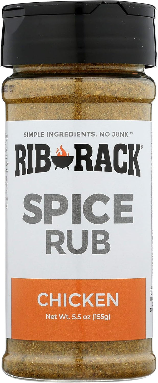 Rib Rack Dry Spice Rub - Chicken, 5.5 oz. - Meat Seasoning