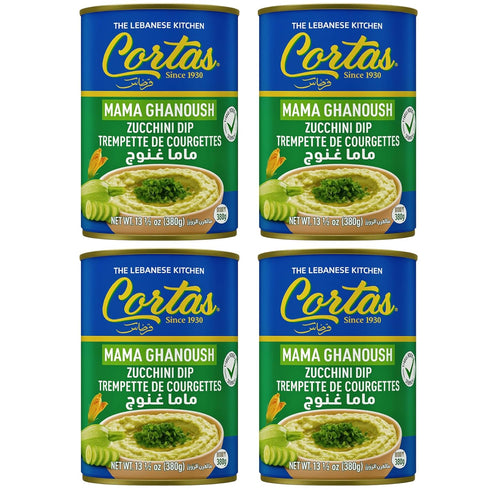 Cortas - Mama Ghanoush, Zucchini Dip, 13.5 oz, 380g (Pack of 4)