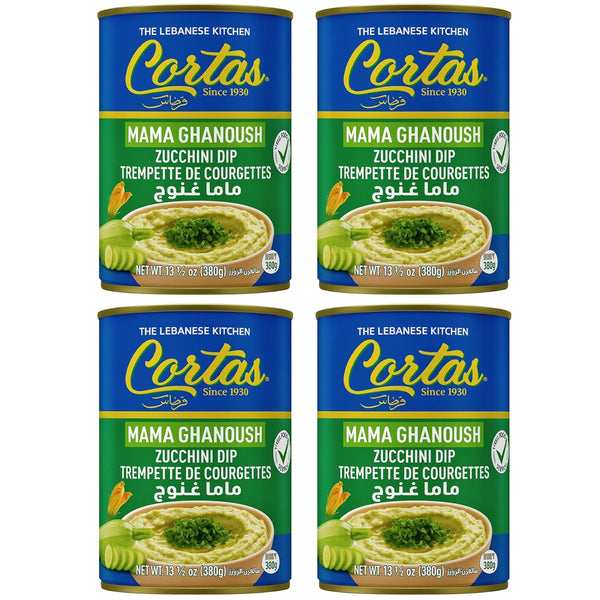 Cortas - Mama Ghanoush, Zucchini Dip, 13.5 oz, 380g (Pack of 4)