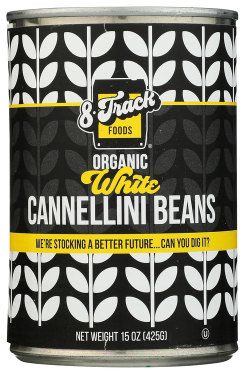 8 Track Foods Organic White Cannellini Beans, 15 OZ