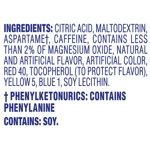 72 Pack, 12 6 Packets Crystal Light Wild Strawberry Artificially Flavored Powdered Drink Mix with Caffeine, ct