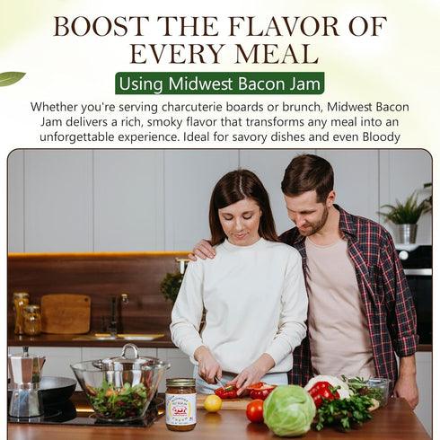 Midwest Fresh (2 Pack (2 13 oz), 26, Spicy Bacon Jam | Gourmet Bacon Marmalade Spread for Burgers, Sandwiches