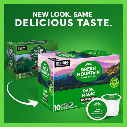 60 Count, (6 Packs 10) Green Mountain Coffee Roasters Dark Magic, Keurig Single Serve K-Cup Pods, Dark Roast Coffee