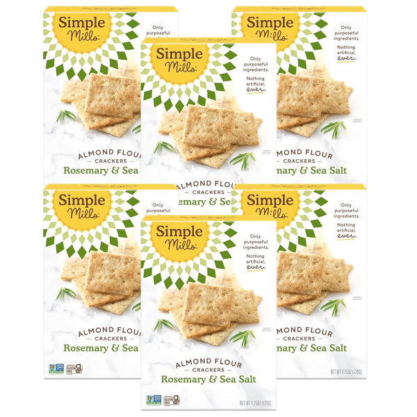 Simple Mills Almond Flour Crackers, Rosemary & Sea Salt, Gluten Free, Flax