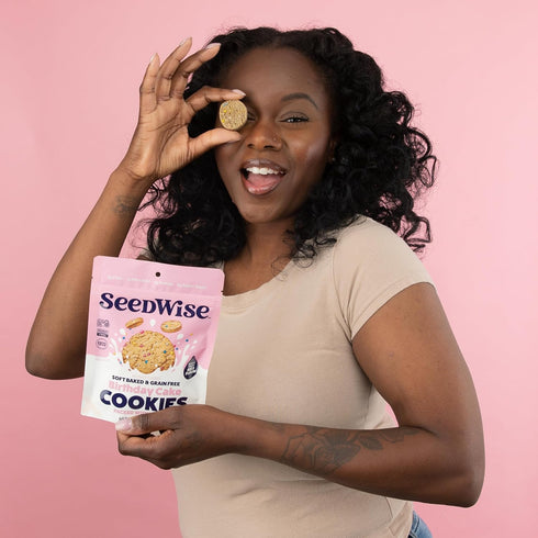Ozery 3-Count (Pack 3) Bakery Seedwise - Birthday Cake Cookies, Soft Baked and Grain Free, Bag