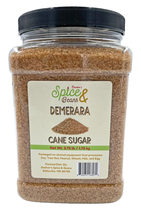 Demerara Cane Sugar | Raw Cane Sugar Crystals for Coffee, Tea, Baking