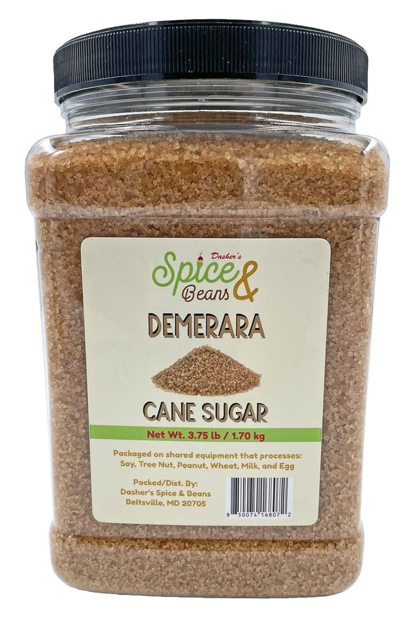 Demerara Cane Sugar | Raw Cane Sugar Crystals for Coffee, Tea, Baking