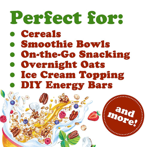1.5 Food to Live Organic Golden Crunchy Granola with Strawberries, Pounds Handcrafted, Great for Breakfast Cereals