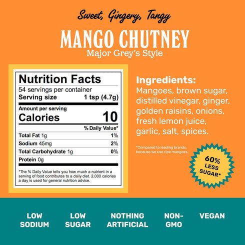 9 Pack 2 Brooklyn Delhi Mango Chutney - Ounces - Made with Ripe Mangos, Golden Raisins, Fresh Ginger, Garam Masala