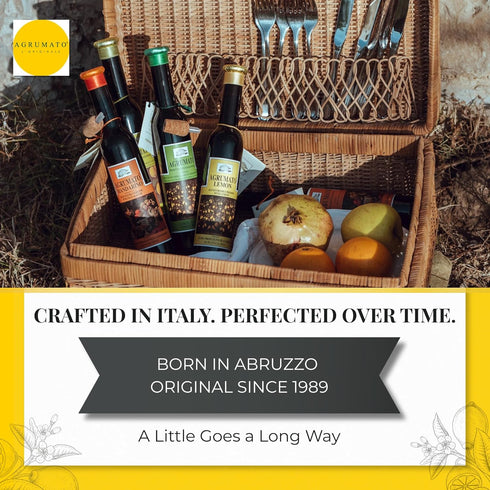 Agrumato 6.76 Oz Bergamot Olive Oil, Cold Pressed Italian Extra Virgin with Fresh Citrus Peel, Small Batch Gourmet