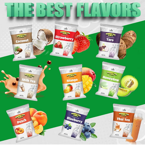 2.2lb Flavored-3-in-1 Yummy Fusion Select Brown Sugar Milk Tea Powder Drink Powder with Cream & Sugar - Instant