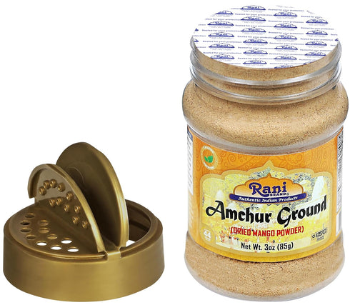 Rani Ground Amchur (Mango) Powder Spice, 3oz (85g) PET Jar, All Natural | Indian Origin | No Color | Gluten Friendly