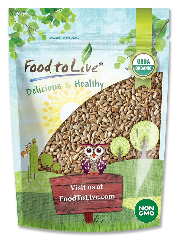 Food to Live Organic Dry Roasted Sunflower Seed Kernels, 4 Pounds Non-GMO,