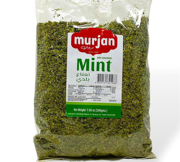 Murjan , Extra cleanPremium Dry Crushed Turkish Mint Leaves 7 oz Dried Mint