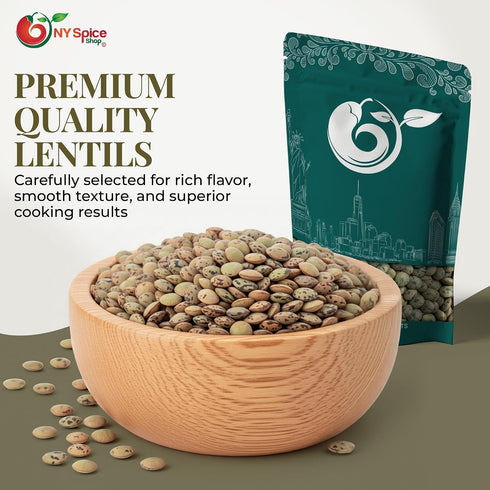 5 NY SPICE SHOP French Lentils Pounds French Green Lentils Dry Lentil Beans - Protein & Fiber Rich - Great for Stews