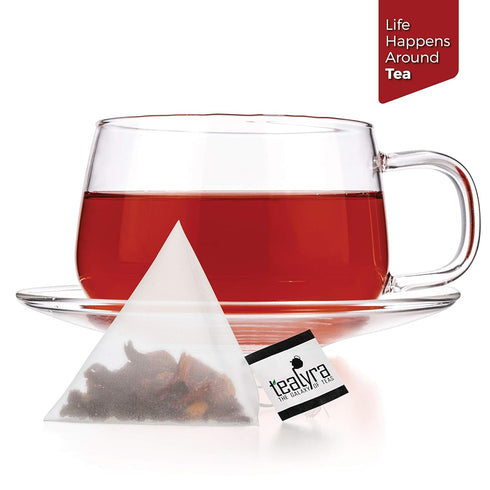Tealyra 25 - Grandma's Garden Berry - Bags - Fruit Tea Blend - Hibiscus and Berries Based Herbal Loose Leaf Tea