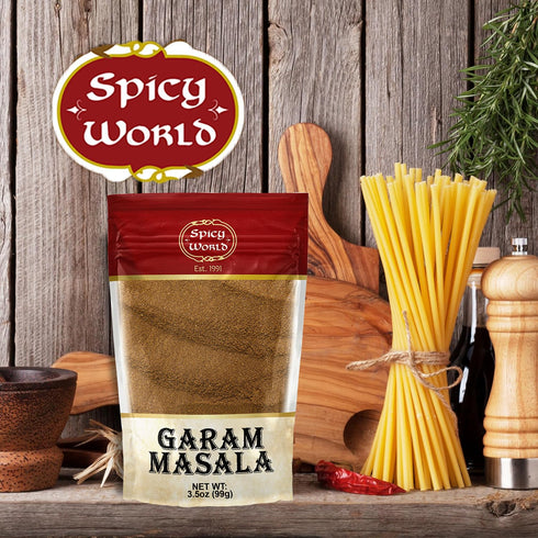 Spicy World 3.5 Oz Garam Masala Powder | Salt Free, Vegan | Indian Origin | Garam Masala Spice Powder