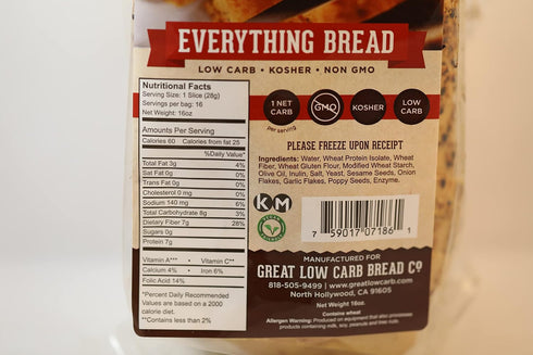 BFYSYO 3 Great Low Carb Bread Co. - Everything - Loaves