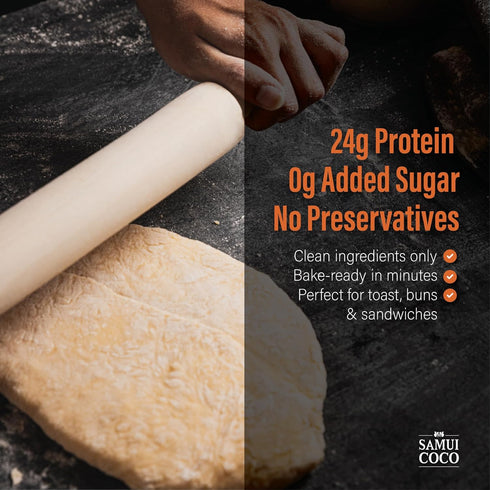 SamuiCoco 100g High Protein Bread Mix | Clean Eating, Easy Bake, No Sugar Added | Just Add Water & Yeast | Ideal