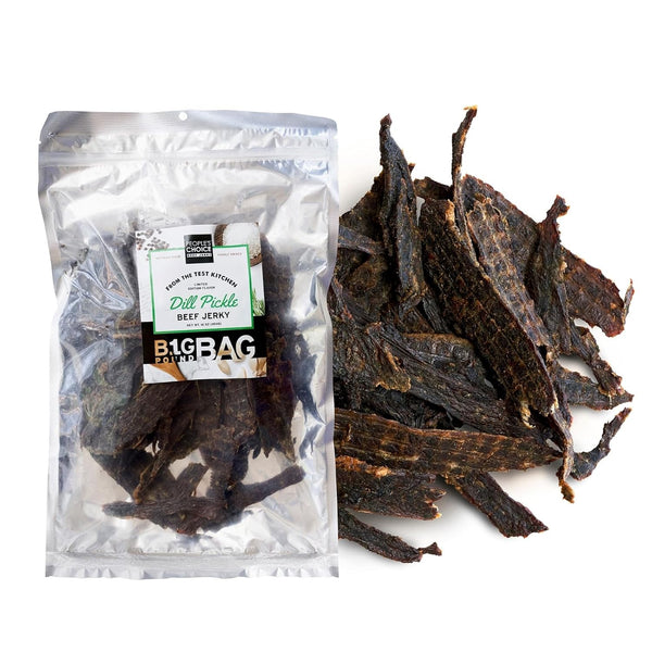 Peoples Choice Beef Jerky Test Kitchen Dill Pickle Dry Texture 13g Protein