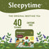 40 (Pack 6) Celestial Seasonings Sleepytime Herbal Tea, Caffeine Free, Tea Bags Box