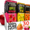 ZEARAW Healthy Fruit Snacks for Adults and Kids 30 Fruit Leather with