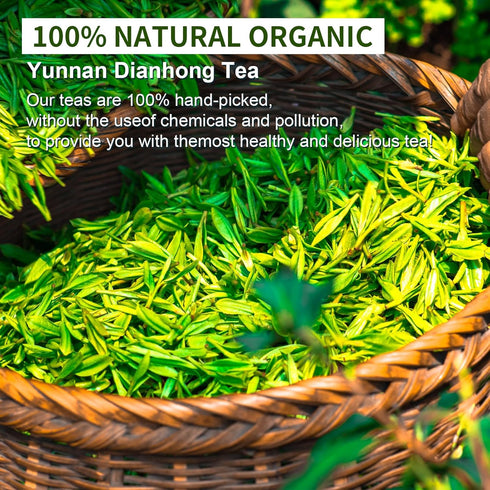 XIHETANK 100 Count 100% Black Tea Bags - Individually Wrapped for Fresh & Smooth Taste. Ancient Tree Chinese Black Tea