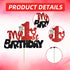 BEISHIDA Boys Mouse Cake Toppers, Mouse Birthday Party Decorations for My 1st Birthday Red and Black Supplies for Kids